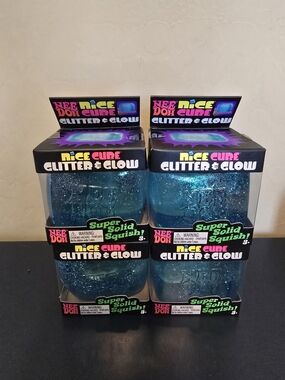 Authentic NeeDoh Nice Cube Glitter & Glow Blue Squish - Listing Is For ONE